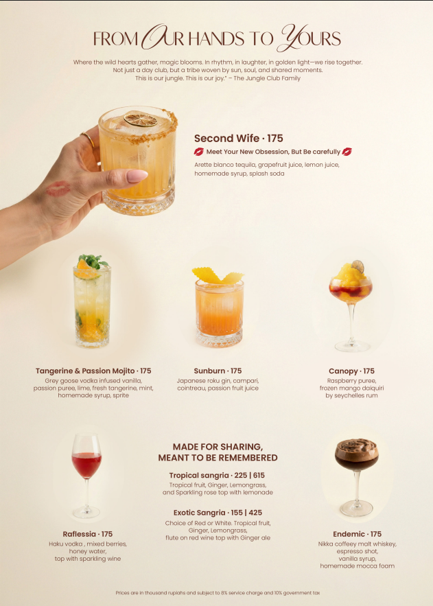 cocktail populer di The Jungl Club