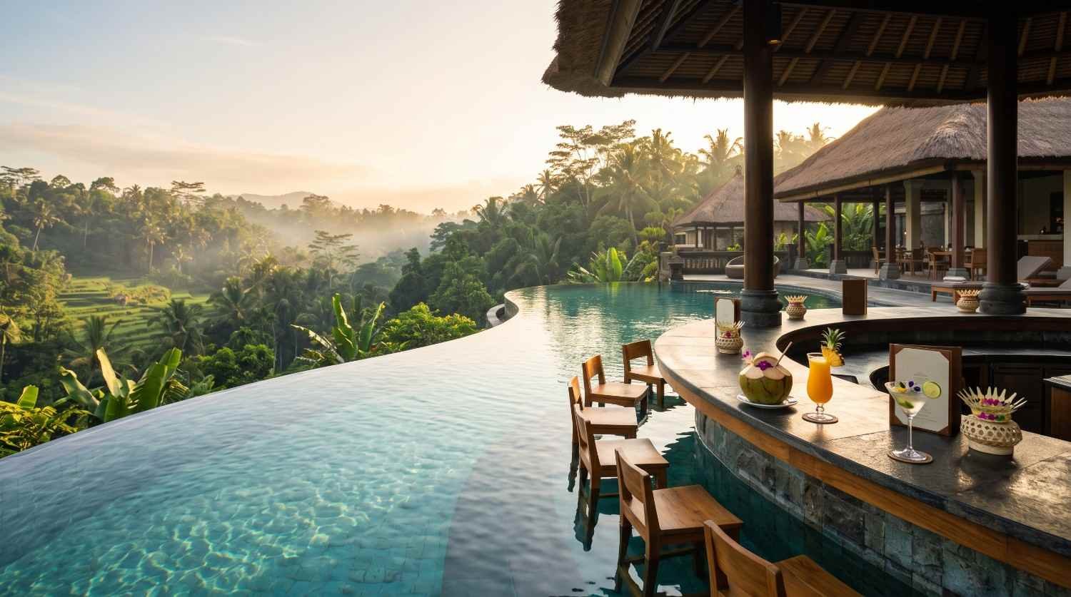 swim-up bar in ubud